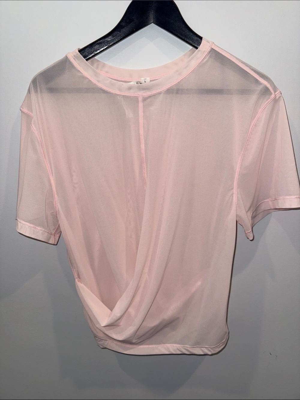 Lulu lemon Sheer Twist-Front Short Sleeve Top - Light Pink